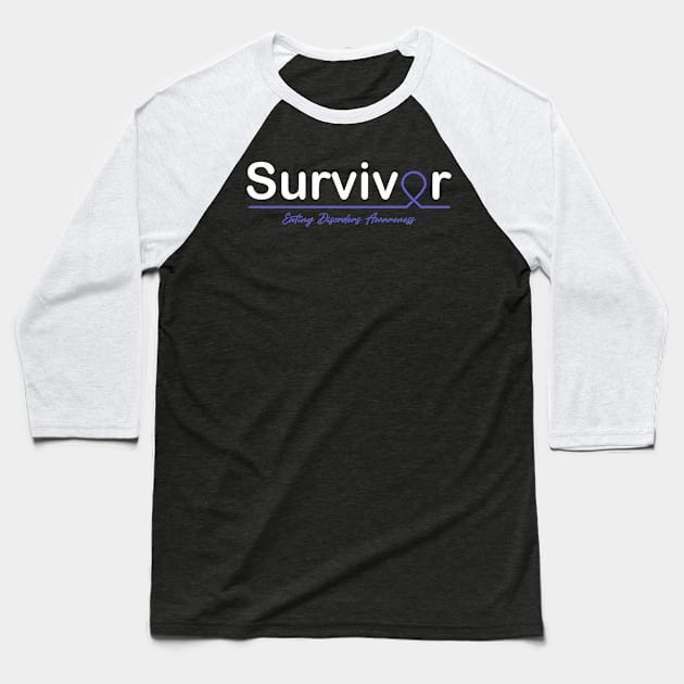 Eating Disorders Awareness Survivor Heartbeat Baseball T-Shirt by KHANH HUYEN